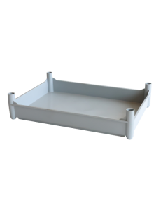 Bac sur pieds empilable 540 x 360 mm  - Gris 10 L Gilac