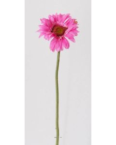 Gerbera artificiel H 48 cm D 8 cm superbe Rose soutenu