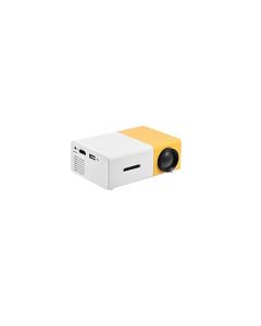 mini vidéoprojecteur LED avec sortie HDMI ,DMI, AV, USB, 1080P blanc jaune