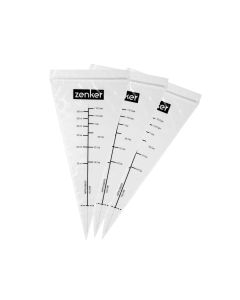 Lot de 10 poches à douille graduées avec zip 30 cm Zenker Smart Pastry