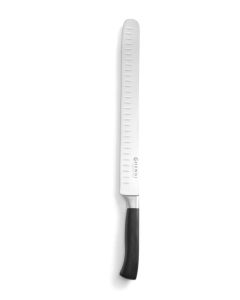 Couteau à jambon et saumon Profi Line Alvéolé Noir (L)430 mm - Hendi