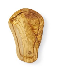 Planche à découper avec rigole en bois d'olivier 300x210x(H)18mm - Hendi