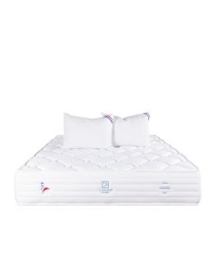 Matelas 140x190 cm, Patriote Mousse, 27cm, mémoire de forme , Indépendance du Couchage, Soutien ferme + 2 Oreillers