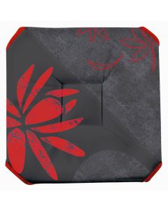 Galette de chaise anti-taches à rabats Lotus rouge