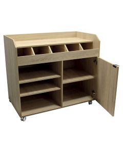 DESSERTE RESTAURANT SERVICE BAS Couleur - CHIANTI OAK, Montage - Monté - Lot de 1