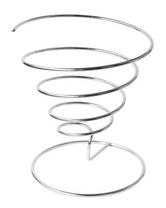 Support inox forme de cône spirale Diam: 13 cm 13,5 x 11,9 x 13,7 cm - 6 unités