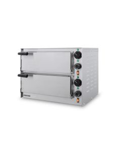 Four à Pizza Double Electrique 2 Pizzas - Inox - SMALL 3,2 kW - Resto Italia