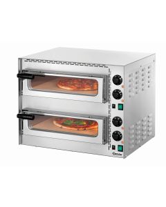 Four à pizza double électrique inox - "Mini Plus 2" 3,4 kW - Bartscher -