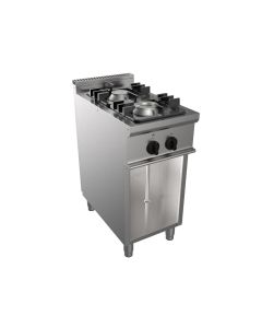 FOURNEAU GAZ 2 BRULEURS SUR MEUBLE PLACARD OUVERT-L2G
