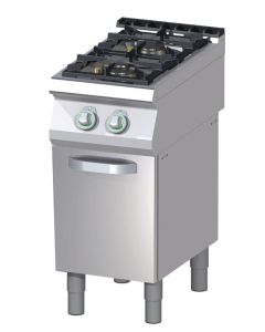 Fourneau Professionnel sur Meuble 2 Feux Vifs Gaz - 12 kW