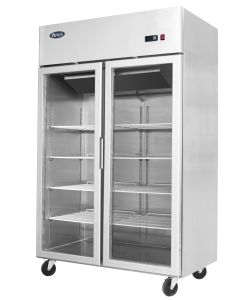 Frigo Professionnel Vitré Tropicalisé 2 Portes 1300 Litres - Atosa