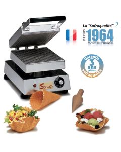 Gaufrier Professionnel Snacky cône électrique - 1 cône - Sofraca