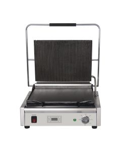 Gril Panini Professionnel Simple 2,2 kW - Rainuré/Lisse - Buffalo