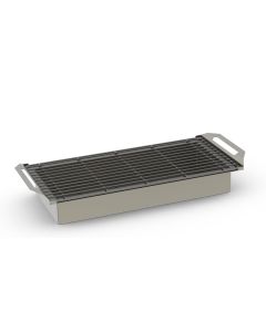 Grill Charbon de Bois en Inox - 600 x 300 - Grill'Chic