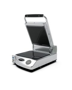 Machine à panini vitro digitale - noire rainurée - Spidocook