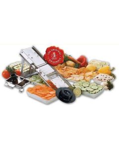 Mandoline Classique Inox 38 L avec Chariot Protection - 3 et 10 mm