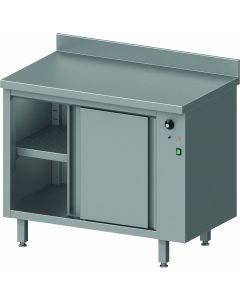 Meuble Bas Chauffant Inox Avec Dosseret - Profondeur 700 - Stalgast