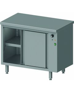 Meuble Bas Cuisine Inox Chauffant - Porte coulissante - Gamme 800 - Stalgast