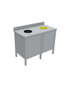 Meuble de Tri Inox 304 2 Portes Sans Rampe à Plateaux - L2G