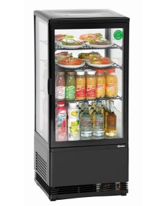 Frigo Vitrine à Poser - Noire 78 litres - Bartscher - 