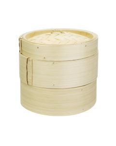 Panier Vapeur en bambou 203 mm - Lot de 2 Avec 1 Couvercle - Vogue - 