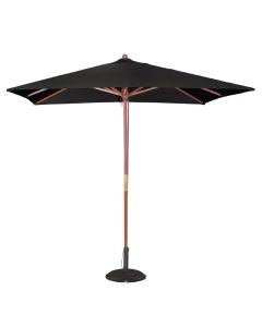 Parasol de terrasse professionnel à poulie carré de 2,50m noir - Bolero