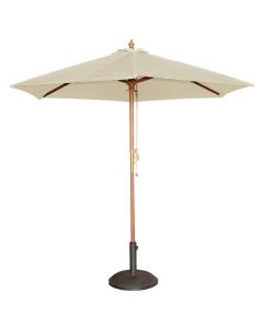 Parasol de terrasse professionnel écru à poulie diamètre 2,5 m - Bolero -