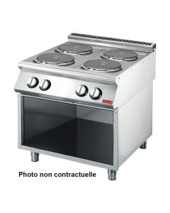 Piano de Cuisson électrique 4 plaques - 10,4 kW - Gastro M