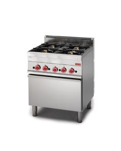Piano de Cuisson à Gaz 4 Brûleurs 17.2 kw - Four à Gaz 5 kw - Gastro M