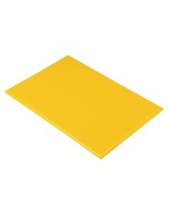 Planche à découper 46 x 30,5 x 1,3 cm jaune anti-bactérienne, haute densité - Hygiplas