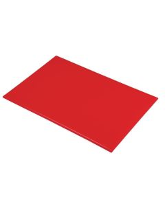 Planche à découper 46 x 30,5 x 1,3 cm rouge anti-bactérienne haute densité - Hygiplas