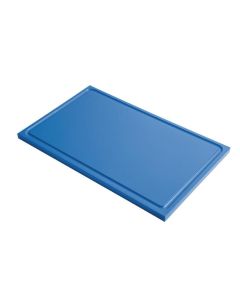 Planche à Découper avec Rigole Haute Densité Bleue 325 x 265 mm - Gastro M