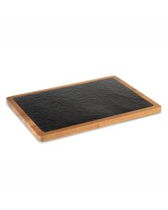 Plateau Ardoise et Bois 33 x 23 cm - Pujadas