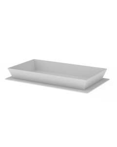 Plateau Plexi Blanc - L 600 x H 80 mm - Grill'Chic