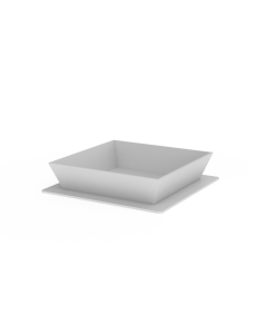 Plateau plexi Blanc Tronqué - L 300 x H 80 mm - Grill'Chic