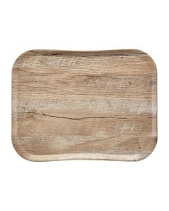 Plateau Polyester Century Aspect Naturel Bois Chêne Clair - 360x460mm - Cambro