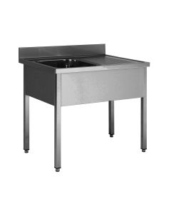 Plonge Inox avec 1 Bac de 500X400X300 MM - L2G - SPL106-1BG