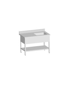 Plonge Inox avec 1 Bac de 500X400X300 MM - L2G - SPL126-1BD-ETP