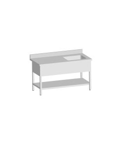 Plonge Inox avec 1 Bac de 500X400X300 MM - L2G - SPL146-1BD-ETP
