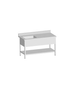 Plonge Inox avec 1 Bac de 500X400X300 MM - L2G - SPL146-1BG-ETP