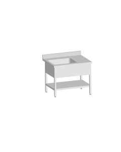PLONGE INOX SOUDEE 1 BAC 600X500X300 MM