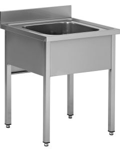 Plonge Légumière Inox avec 1 Bac de 600X500X320 MM - L2G