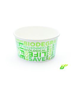 Pot de Glace en Carton Recyclable Texte Bio 155 ml - SDG - Lot de 1485