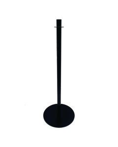 Poteau d'Accueil en Acier Noir Tête Plate - Hauteur 95 cm - Bolero