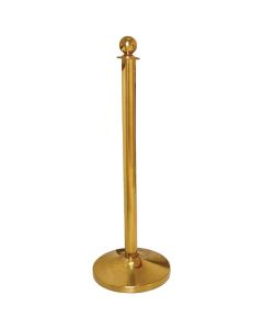 Poteau d'accueil inox laiton à tête ronde 95 cm - Bolero