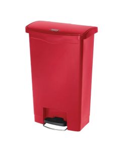 Poubelle à Pédale Frontale Slim Jim Rouge 50L - Rubbermaid