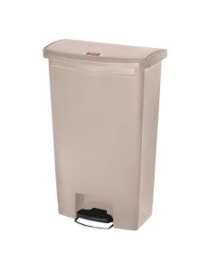 Poubelle à Pédale Frontale Slim Beige 68L - Rubbermaid