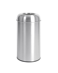 Poubelle Dôme Inox Ouverte 40 Litres - Bolero