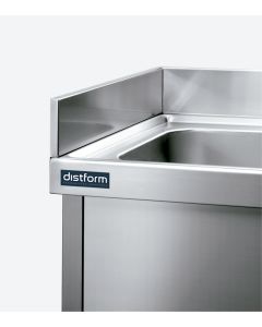 Dosseret Gauche en Inox Latéral Amovible pour Plonges - Gamme 550 - Distform