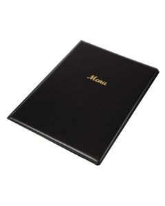 Protège-menus en PVC Olympia noirs - Format A4